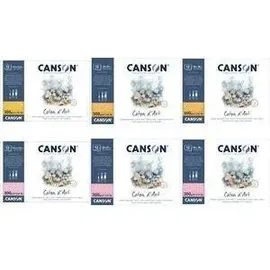 Canson Canson, Heft - Block, Aquarellblock Coton d'Art, 230 x 310 mm, naturweiss 12 Blatt, 300 g/qm, besteht aus 100% Baumwolle, (Blanko)