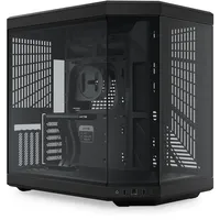 HYTE Y70 Zweikammer ATX Midi Tower Gaming Gehäuse Schwarz Glasfenster