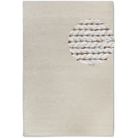 Villeroy & Boch Wollteppich Francois - Natur Wohnzimmerteppich - Handgewebt & Natürlich - Boho Teppich Wolle für Wohnzimmer, Schlafzimmer, Esszimmer, Flur, Küche – Natur Weiß, 80x150cm