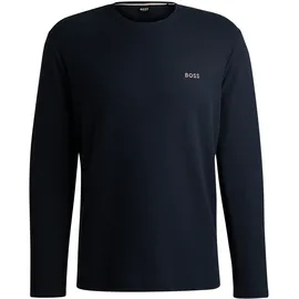 Boss für Herren. 50535870 Waffel-T-Shirt navy M, Heimtextilien, Baumwolle, Langarm, Marine