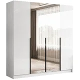 lookway Drehtürenschrank AUREL 200 x 200 x 57 cm Weiß