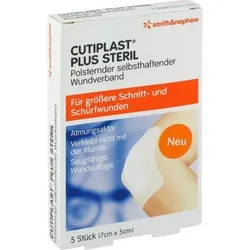 CUTIPLAST Plus steril 5x7 cm Verband 5 St Verband