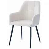 prestige home living indoor 2er-Set Esszimmerstuhl, gepolstert aus Samt, ca. 60 x 57 x 87cm - Beige