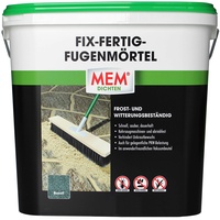 MEM Fix-Fertig-Fugenmörtel Witterungsbeständig, Anwendungsfertig, Gegen Unkrautbewuchs, Basalt, 12,5 kg
