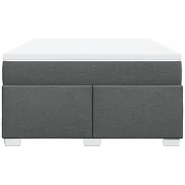vidaXL Boxspringbett mit Matratze Dunkelgrau 140x200 cm Stoff