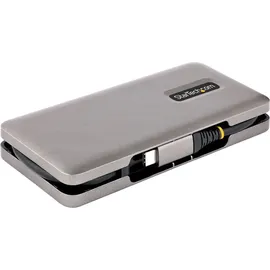 Startech 4-Port USB-C Hub - 4x USB-C Ports - 100W Power Delivery Pass-Through - USB 3.1/3.2 Gen 2 10Gbit/s - Tragbar - Splitter - 25cm Kabel - Auf Adapter/Hub (HB31CM4CPD3), Space Grey