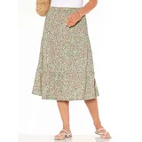 Classic Basics Jersey-Rock Damen Floral Grün 48