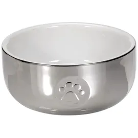 Trixie Keramiknapf, Katze, 0,3 l/ø 11 cm, silber/weiß