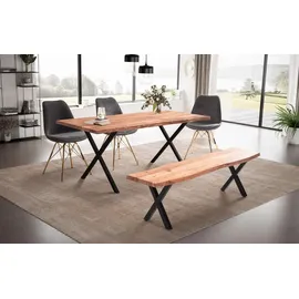 Wohnling Esszimmertisch 140 x 76 x 80 cm braun/schwarz