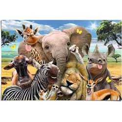 Poster REINDERS "Lustige Wildtiere", bunt (farbe bild(er): mehrfarbig), B:91,5cm H:61cm, Papier, Bilder