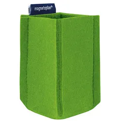 magnetoplan Stiftehalter magnetoTray SMALL grün Filz 6,0 x 6,0 x 10,0 cm