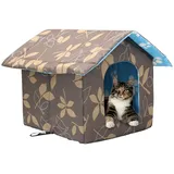 Katzenhaus Für Draußen Winterfest Wasserdicht Und Warm Faltbare Pet Tierheim ...