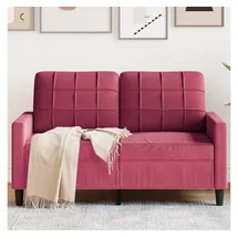 vidaXL 2-Sitzer-Sofa Weinrot 120 cm Samt
