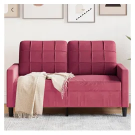 vidaXL 2-Sitzer-Sofa Weinrot 120 cm Samt