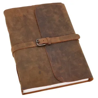 Gusti Notizbuch Leder - Tessy Notizbuch Tagebuch Vintage Braun Leder