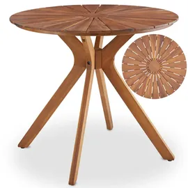 Tectake Gartentisch Ø 70 x 62 cm Braun