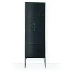 Duravit XViu Halbhochschrank XV1367LB122 40x36x133cm, Glastür, champagner matt, Tür links, weiß hochglanz