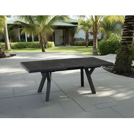 Natur24 Murcia Negro Gartentisch 163/203 x 93 x 77 cm Grau