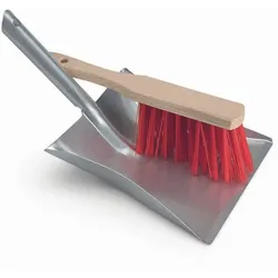 Nölle Kehrgarnitur Metall, Holz, Elaston silber