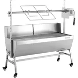 Spanferkelgrill Holzkohlegrill Drehspieß Motor 60kg BBQ Edelstahl Lammgrill