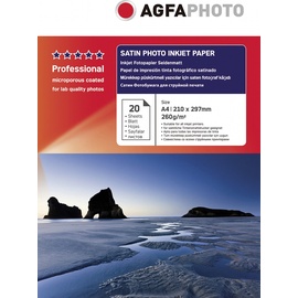 AgfaPhoto Professional Photo Paper 260 g Satin 20 Blatt A4 20 x), Fotopapier,
