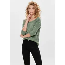 Only 3/4-Arm-Shirt ONLALBA 3/4 TOP JRS NOOS Grau/Grün XL