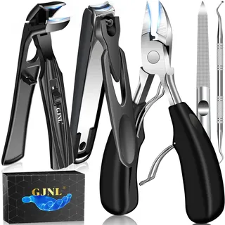 Nagelknipser für Senioren Dicke Nägel, Winkelkopf Große Zehennagelknipser mit Fanger, Breite Kieferöffnung Zehennagelclipper für dicke Zehennägel, Sharp Nail Clipper Nagelknipser für Männer/Frauen
