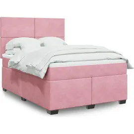 vidaXL Boxspringbett 140 x 200 cm Rosa