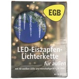 EGB LED-Eiszapfen-Lichterkette 40 Zapfen weiße LED 4027236043409