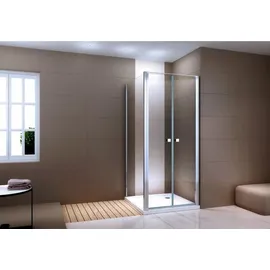 Bernstein EX416-2 Eckdusche mit Pendeltür 90 x 90 cm silber transparent 6 mm