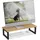 Relaxdays Monitorständer Bildschirmerhöhung 15 x 55 x 23 cm Natur/Schwarz