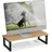 Relaxdays Monitorständer Bildschirmerhöhung 15 x 55 x 23 cm Natur/Schwarz