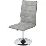 Mendler 2er-Set Esszimmerstuhl HWC-C41, Stuhl Küchenstuhl, höhenverstellbar drehbar, Stoff/Textil FSC® ~ vintage betongrau