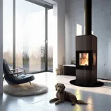 Kratki Kaminofen aus Stahl 8 kW Ø 150