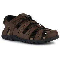 GEOX Sandale »UOMO STRADA C«, Sport SANDAL Dark Brown, 41, dunkelbraun-schwarz, - 41 EU