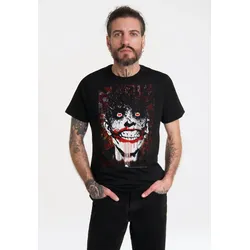 T-Shirt LOGOSHIRT "Batman - Joker Bats Graffiti", Herren, Gr. 5XL, schwarz, 100% Baumwolle, unifarben, casual, normal, Rundhals, Kurzarm, Shirts, mit coolem Superschurken-Print
