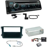 Kenwood KDC-BT760DAB Bluetooth DAB Einbauset für Seat Leon Altea XL Alhambra