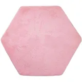 Lamppdcor Spielteppich, Hexagon Teppich, 55x47 Soft Plüschkoralle Fleece Spielteppich mit rutschfestem Gummi-Rücken, niedliche Fuzzy-Spielteppiche für Jungenmädchen-Zimmerdekoration