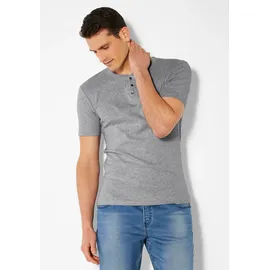 H.I.S. H.I.S T-Shirt mit aufwendiger Knopfleiste, perfekt als Unterziehshirt grau S