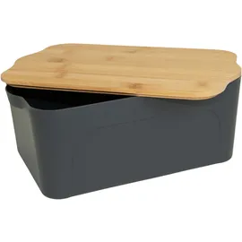 homéa Aufbewahrungsbox 28 x 18 x 10,5 cm 1-tlg. Grau/Beige