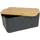 homéa Aufbewahrungsbox 28 x 18 x 10,5 cm 1-tlg. Grau/Beige