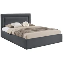 Mirjan24 Polsterbett Dunkelgrau, Textil, Rechteckig, 140x200 cm, Schlafzimmer, Betten, Polsterbetten