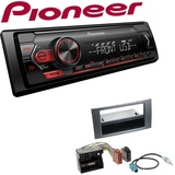 Pioneer 1-DIN Autoradio USB AUX Android Einbauset für Ford Kuga anthrazit