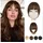 luxuskollektion 100% Echthaar Clip in Pony Extensions Mittelbraun Fringe