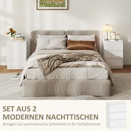 Homcom Nachtschrank 40 x 30 x 59,5 cm Weiß