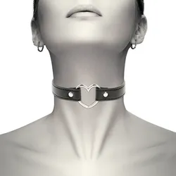 Bdsm-zubehör bdsm-halsband aus leder in herzform