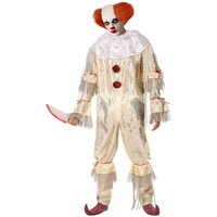 Atosa 63728 Clown-Kostüm für Erwachsene, XS-S, Weiß