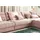 KAWOLA Ecksofa XL Lana Cord Recamiere rechts rosa