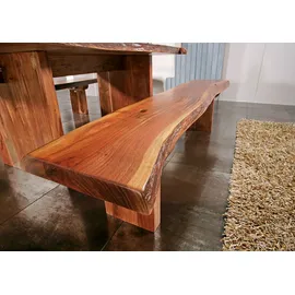 Massivmoebel24 Baumbank 155 x 38 x 45 cm Walnuss