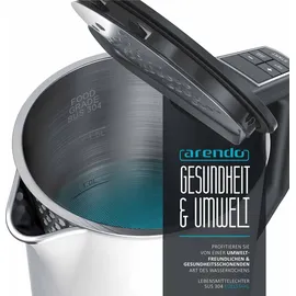 Arendo Frühstücks-Set, 2-Scheiben Langschlitz-Toaster/Wasserkocher 1,5L, Weiß